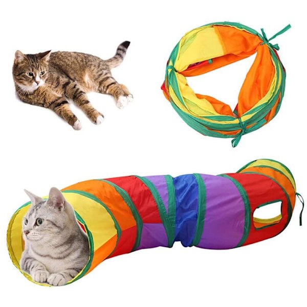 Kattunnel, En Interaktiv Katt Leksak Ingår, Katt Leksaker, Katt Tunnlar för Innekatter, Katt Rör, Vikbar