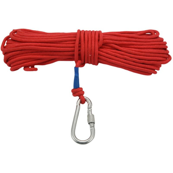 2x 20 Meter Fiskesnor med Magnet, Tyk Flettet Nylon Snor med Sikker Lås
