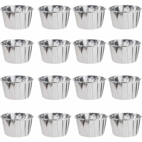 50 Pieces Aluminum Foil Baking Pans, Cupcake Cases, Mini Cupcake Molds, Cupcake and Muffin Cases for Weddings, Parties and Other Themed Celebrations