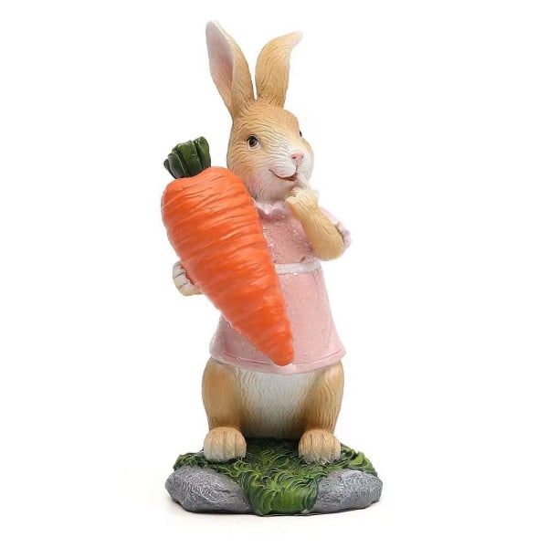 Påskehare Dekoration Forår Home Decor Kanin Statue Gulerod Bunny