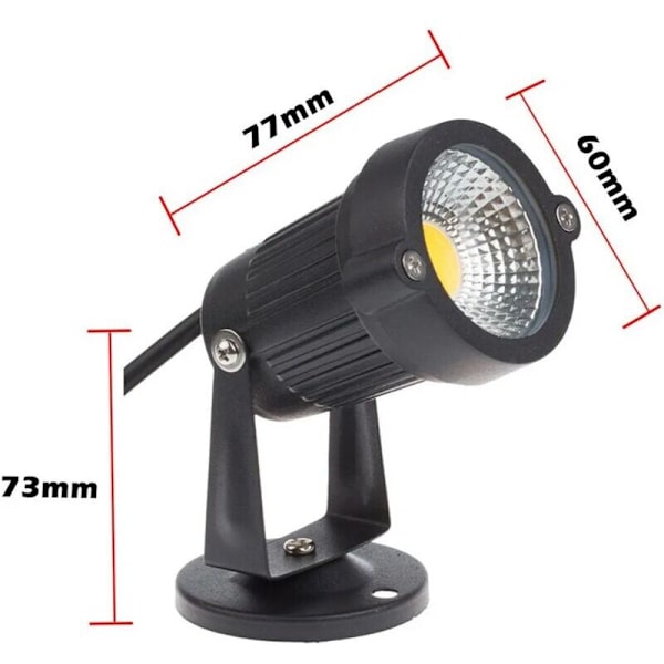 4 kpl COB LED -kohdevalaisimet 5W 220V Säädettävät Puutarhavalaisimet Ulkovalaistus Puutarha Terassi (Kylmä valkoinen)