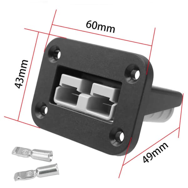 Panel Cover Socket Holder til Anderson Flush Mount 50 Amp Caravan Truck Camper Båd