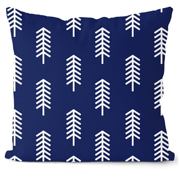 Blå putetrekk 45X45Cm Geometrisk putevar Dekorative puter Putedekorasjon