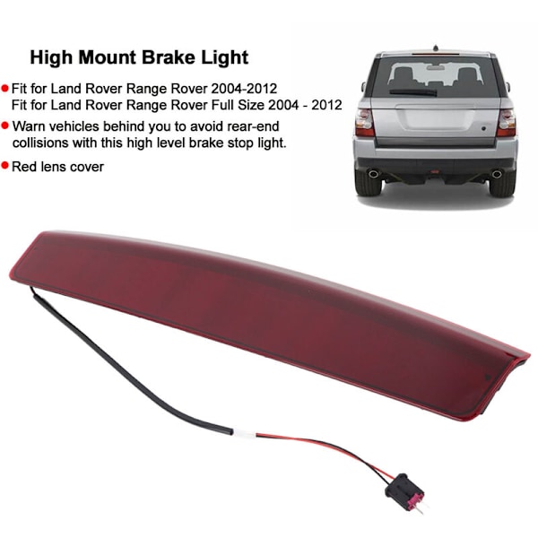 3. Bremslys Højmonteret Bremslys Rød XFG000040 Passer til Land Rover Range Rover/Full Size 2004-2012