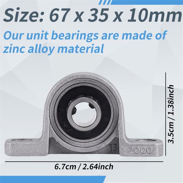 4 stk. Lagerhus Flenslager 10 mm KP000 Kugleleje Blok Pudelager til 3D-printer Reservedele