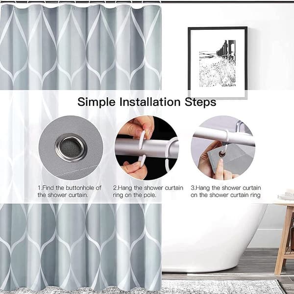 Duschdraperifoder, Vattentät Design, Snabbtorkande, Badrum Duschdraperi Set, Hållbar och Tvättbar