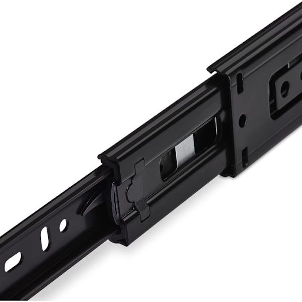 1 Pari (2 KPL) Täyslaajennusliukusäätimet Mustat Teleskooppiliukusäätimet 300 mm (Asennettu) Kuulalaakeri - RWDrawer Slide