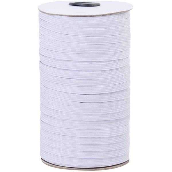 Bungee-rep 1/4 tum kraftig stretchrep flätat elastiskt band/elastiskt rep 200 yards bungee-spole för DIY, vit