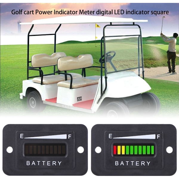12V/24V LED Digital Batteriindikatormätare för Golfbil