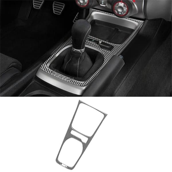 Fiber for 2010-2015 Center Console Manual Gear Shift Panel Trim Interior Accessories LHD