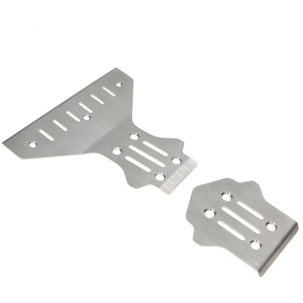 Rustfritt stål chassis og bakre rustning beskytter for Motor KM 1/7 RC bil oppgraderinger deler