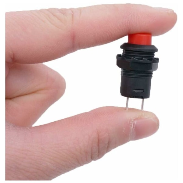 12 stk. 12mm Momentary Trykknapkontakt SPST NO 3A 125VAC 1.5A 250VAC Nulstil 6 Farver M-DS-427-6C, Sunny