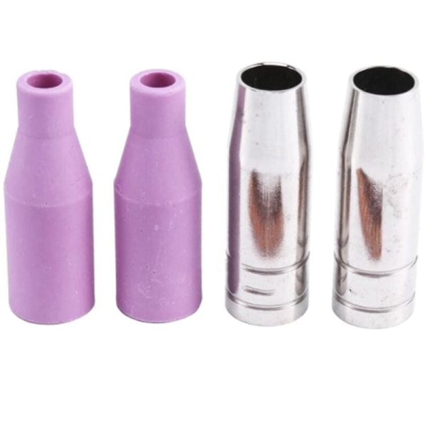 4Pcs MB15AK Series MIG/Gas Ceramic Nozzle Welding Tip Nozzle Shield Cup for Welding