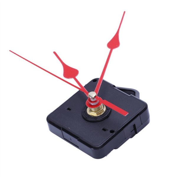 2X Vægur Udskiftningsdele DIY Reparation Hånd Kvarts Motor Mekanisme Pendul Bevægelse med Visere Sæt og Tilbehør (Sort + Rød)