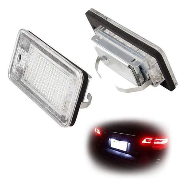 8x Vit LED-skyltbelysning för bil - A3 S3 8P A4 B6 B7 A5 A6 4F A8 S8 C6