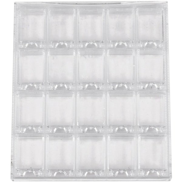 20 Fack Akryl Makeup Organizer Nagellack Förvaring Box Transparent Display Organizer Hållare För Nagel Strass Pärlor Box Transparent