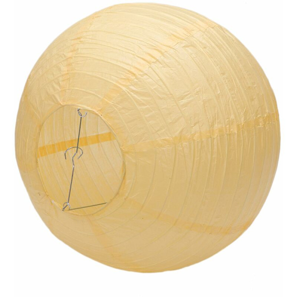 1 x Japansk Papir Lanterne Lampskærm til Bryllup, 40Cm (16 Tommer) Dyb Gul