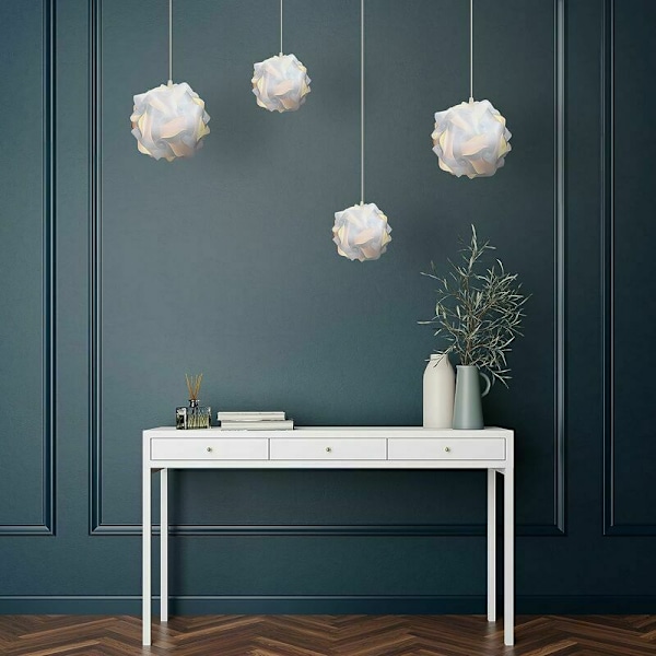 Lampe skjerm - IQ tak- eller nattbordslampe - Hvitt lys Montering av 30 deler - Diameter ca. 30 cm, (1 stk)