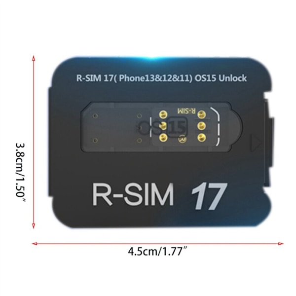 2X Dedikerade Upplåsningskortdekaler Stor Kapacitet R-SIM17 för 13PRO, 13, 13Mini, 12, 11, Xs Max, XS, XR, X, 8, 7
