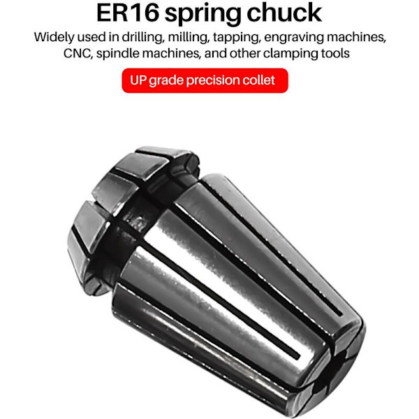 10 stk./sæt Ultra Precision ER16 1-10MM Fjederhylster Sæt til CNC Fræsning Gravering Maskinværktøj