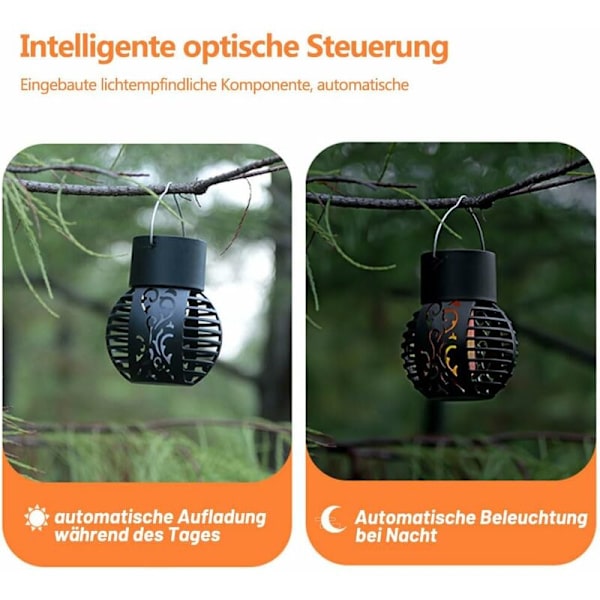 Solcelle Flammelys, Udendørs Solcellelanterne, Have Lanterner og Fakler, Solcelle Udendørs Lanterner, Udendørs Solcelle Have Lanterne, Solcelle Flammelys, Udendørs La