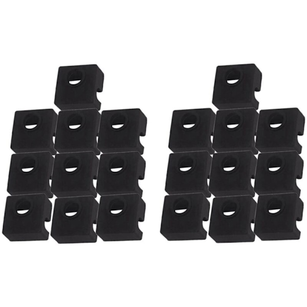 20 st/paket 3D-skrivarmunstycke Silikonstrumpor Skydd Värmeisoleringsskal för Block -10 Extruder
