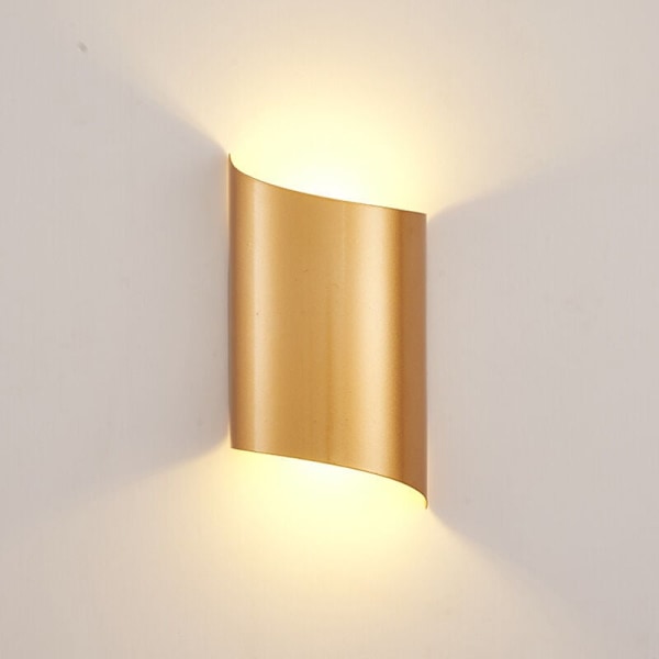 Hvid væglampe til indendørs brug, varm hvid væglampe til soveværelse, LED væglampe i guld. vægtapet - RW børnevæglampe