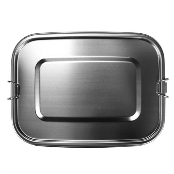 2X Rustfritt Stål Bentoboks, 3-roms Matboks med To Sider, for Mat 1400Ml for Barn og Voksne, Miljøvennlig, Oppvaskmaskinsikker