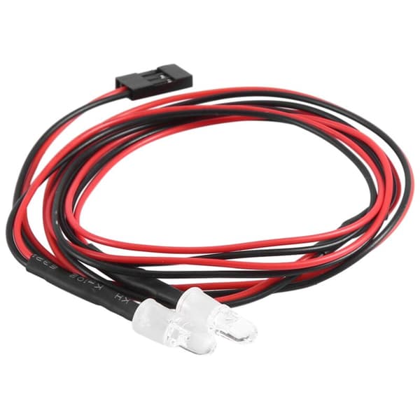 5 stk. 2 LED 5mm RC forlygter tilbehør LED-lys til 1/10 Drift Modelbil, Rød