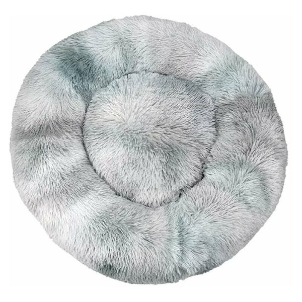 Katteseng, myk pute, myk vaskbar for hunder katter (lys grå tie-dye, 40 cm), Sunny
