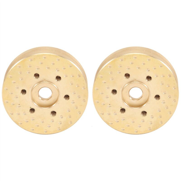 2 st mässingsbromsskivvikter för 1,55 tums fälgar 1/10 RC Crawler Car Axial Jr D90 CC01 LC70