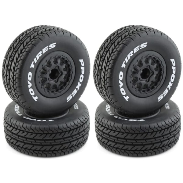 4 st 112 mm 1/10 Short Course Truck Däck Däck Hjul med 12 mm Hex för Slash Arrma SENTON VKAR 10SC RC Bil