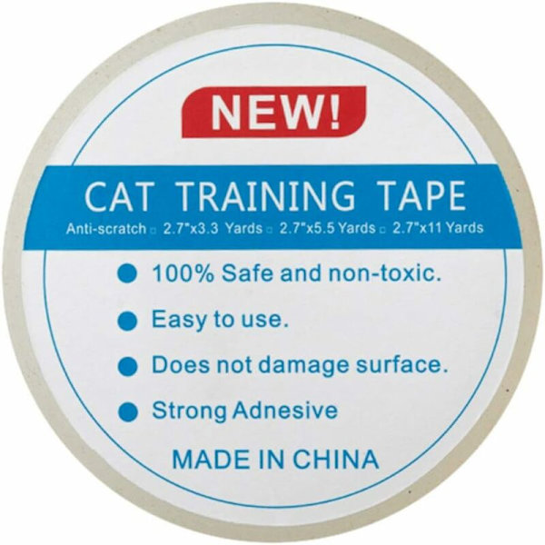 Anti-Scratch Kattetræningstape Nemt Klart Klæbebånd Anti-Scratch Afskrækkende Tape til Katte Dobbeltsidet Kattetræningstape, Transparent(Enkelt Rulle