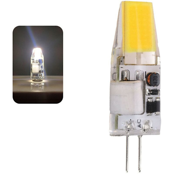 G4 LED COB-lampa 5W 600LM, Silikonkronljus, Taklampa, AC/DC 12V, 4.2x1.3cm, Naturligt ljus 4000 till 4500K