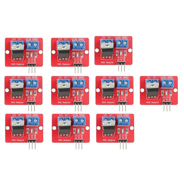 20 kpl IRF520 MOS-ohjainkorttia PWM-himmennin 0-24V Top Mosfet Nuppi IRF 520 MCU ARM:lle