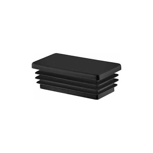 5 stk. prop til rektangulært rør 50x25 mm Sort Plastik Endestykker