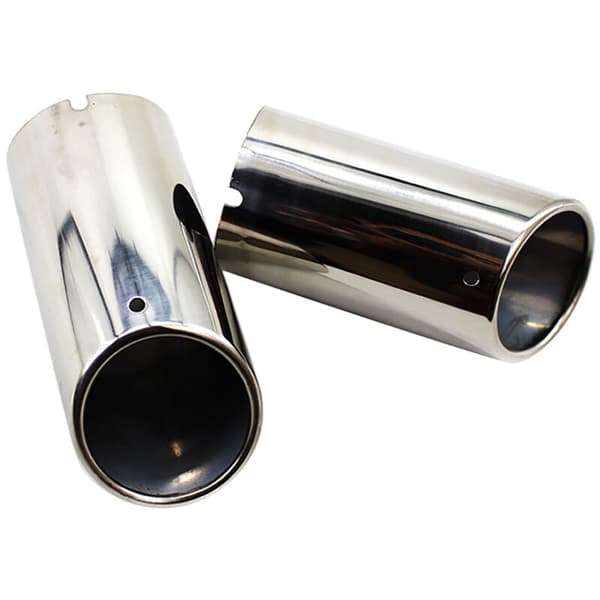 Eksosrør Chrome Rustfritt Stål Bilrørspiss Hale Bakre Lyddemper for A4 B8 Q5 2009-2012