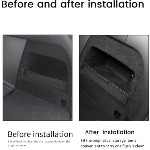 Side Trunk Storage Box for Model X 2023 Silicone Right Partition Black