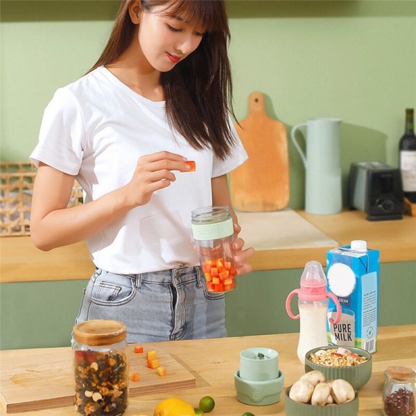 USB-laddningsbar mixer fruktjuicepress bärbar juicepresskopp mini elektrisk bärbar mixer snabb smoothie, is