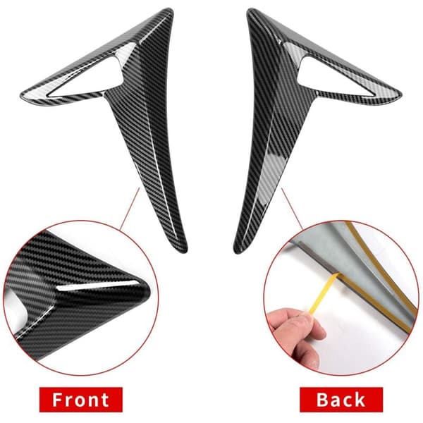 Til Model 3 2017-2020 Side Camera Cover Trim Markers Bil Blinklys Udvendigt Tilbehør,