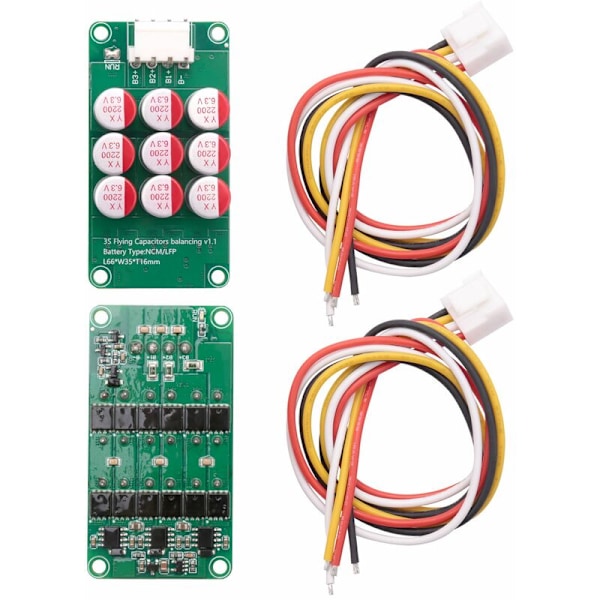 2 stk. 3S aktiv equalizer balancer Lifepo4//LTO batteri energiudligning kondensator BMS-kort