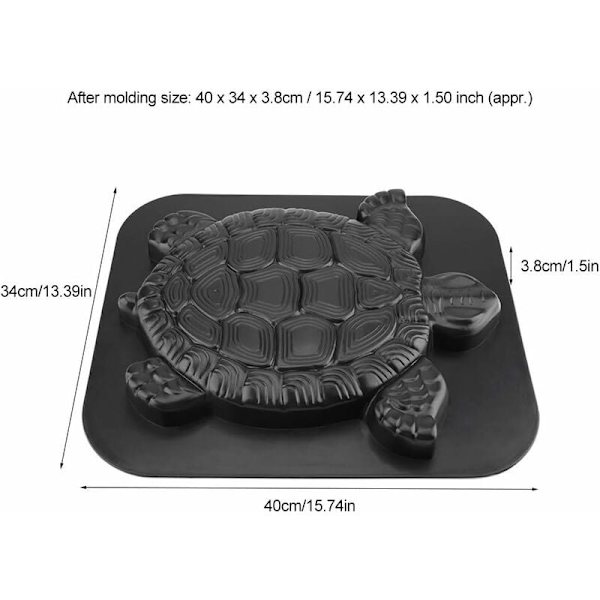 Skildpadde Paver Form Plast Brolægning Medium Betonforme Sten Trin For Have Indkørsel Form Brolægning Sti Form Gå Maker 15.74 x 13.39 x 1.50 I