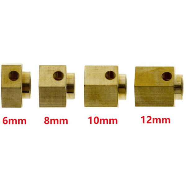 12mm forlænget hjul tungere messing hex-adapter til Axial SCX10 III AXI03007 Capra 1.9 UTB RC opgraderingsdele, 12mm