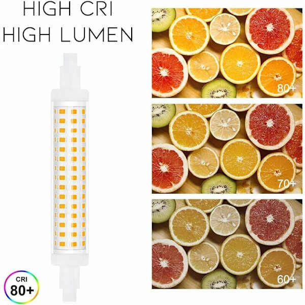 R7s 118mm LED-pære, 10W Dobbelt-Endet Lineær Lampe J118 220V 1000 Lumen Ekvivalent til 100W Halogen Naturhvit 4000K for Flomlys, Gulvlampe, Liv