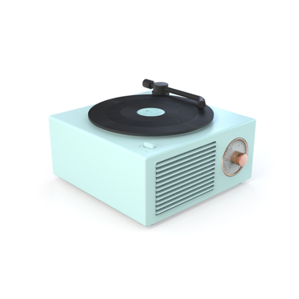 Lille multifunktions Bluetooth vinylpladespiller trådløs lyd (blå)