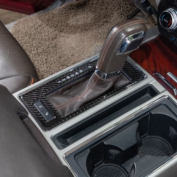 Interiør tilbehør Gear Shift Box Trim Cover til 2015 2016 2017 2018 2019 2020 Fiber