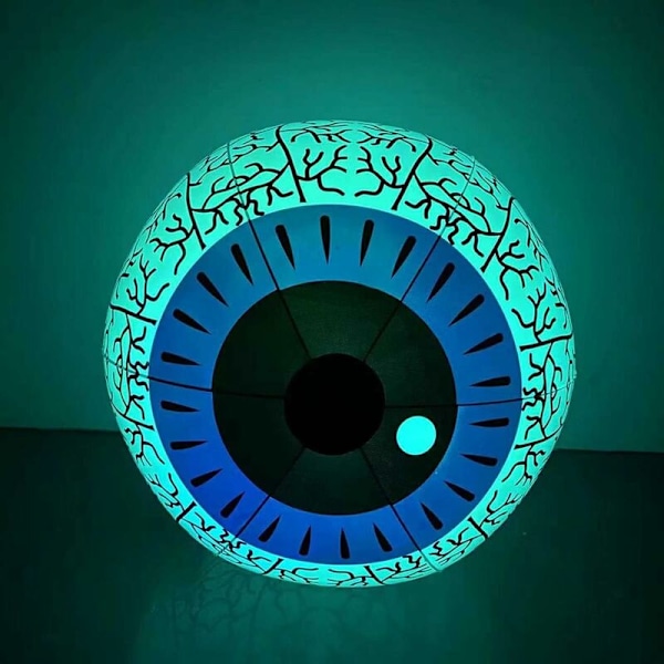 Halloween Oppblåsbare Øyeeplelys Øyeeple Høytidsdekorasjoner med LED-lys, Halloween Glødende Hageplen Dekor Oppblåsbar Dekorativ