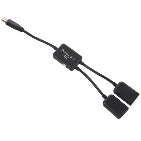 3X Type C OTG USB-uros-liitäntä Dual 2.0 latauskeskitin 2 porttia kaapeli Y-jakaja