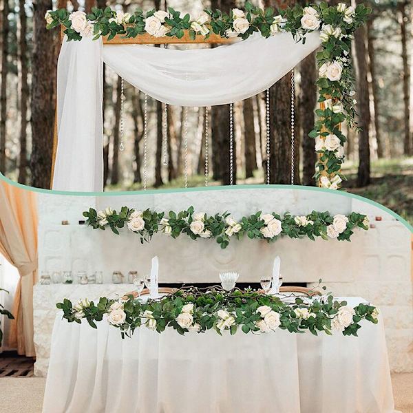 Kunstig silke falske blomster girlander peon planter henger vintre for bryllupsfest hage håndverk bue dekor