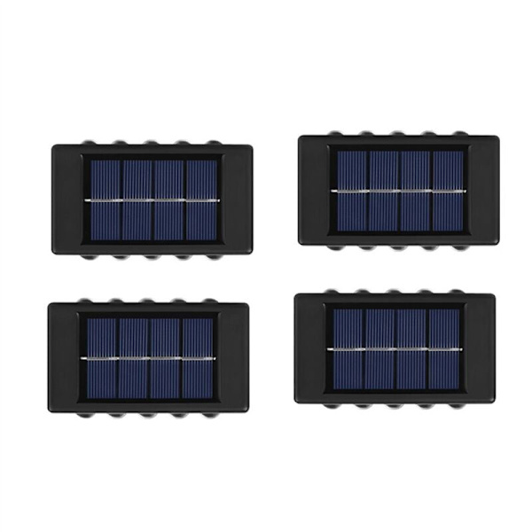 4 kpl vedenpitävä aurinkovalo Led-valo puutarhaan, kadulle, maisemaan, parvekkeen koristeluun, aurinkokäyttöinen ulkoseinävalaisin, valkoinen valo